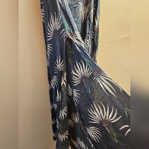 NWT Lulus Trancoso Dusty Blue Floral Print Two-Piece Maxi  Dress - Picture 8 of 12